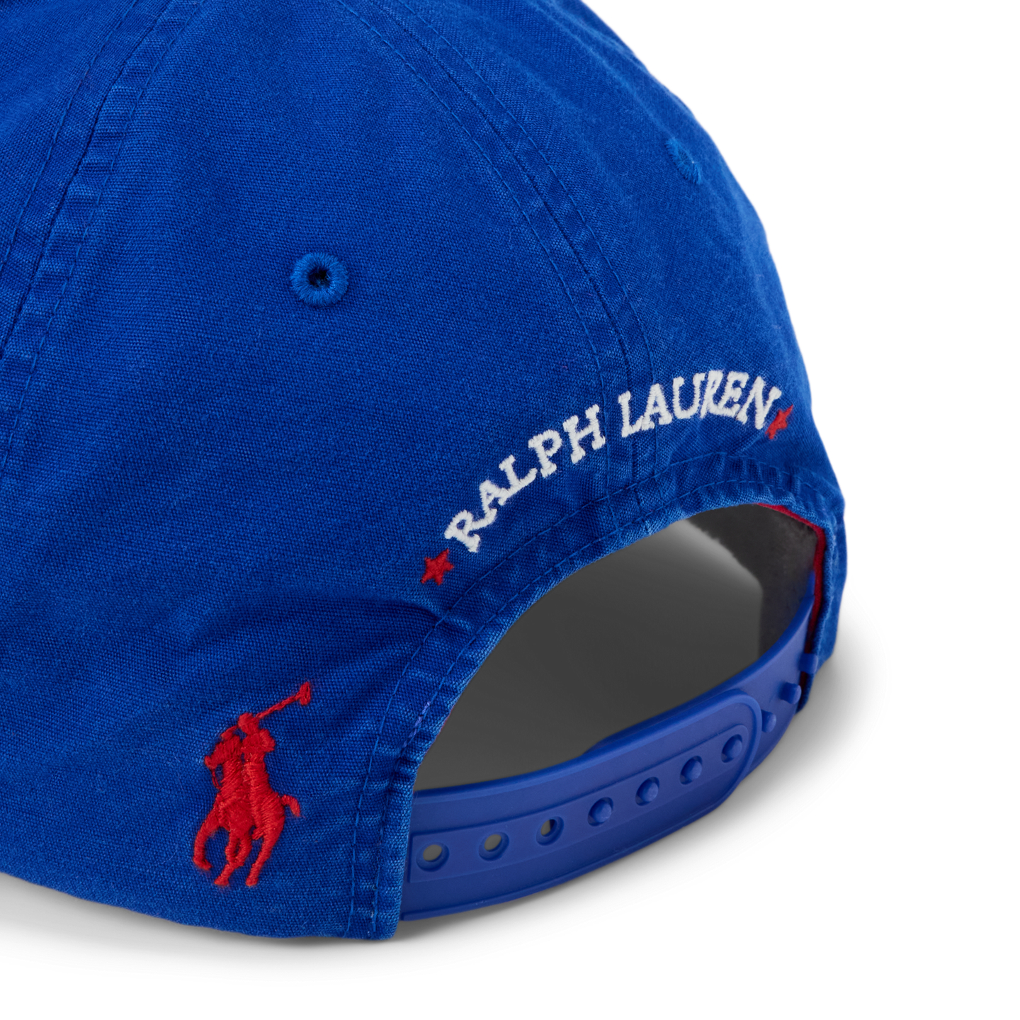 Мужская кепка Ralph Lauren Embroidered Canvas Ball, цвет: Сапфировый — фото 3