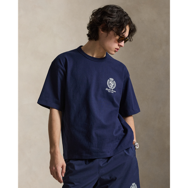 Newport Navy Relaxed Fit Jersey Graphic T-Shirt Polo Ralph Lauren 1