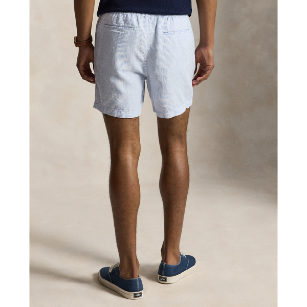 Cabana Blue/White 15 cm Polo Prepster Linen Shorts Polo Ralph Lauren 5