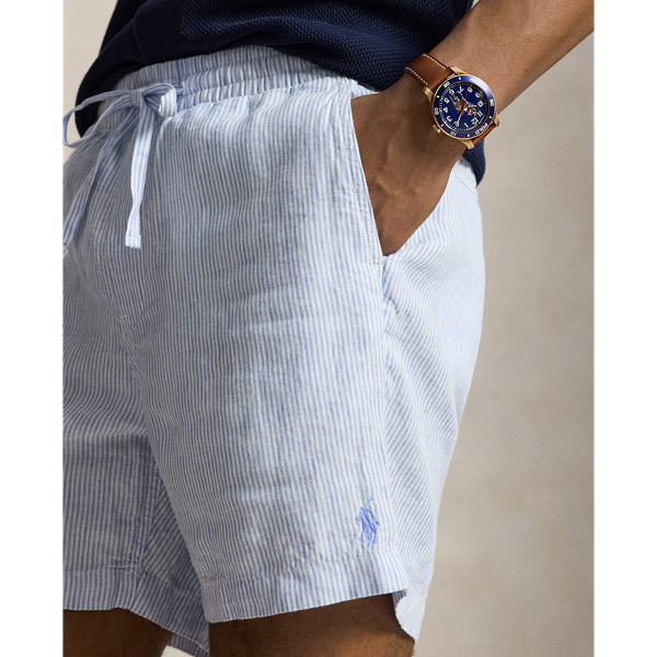 Cabana Blue/White 15 cm Polo Prepster Linen Shorts Polo Ralph Lauren 6