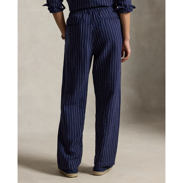 Navy White Lateef Relaxed Fit Linen Pant Polo Ralph Lauren 5