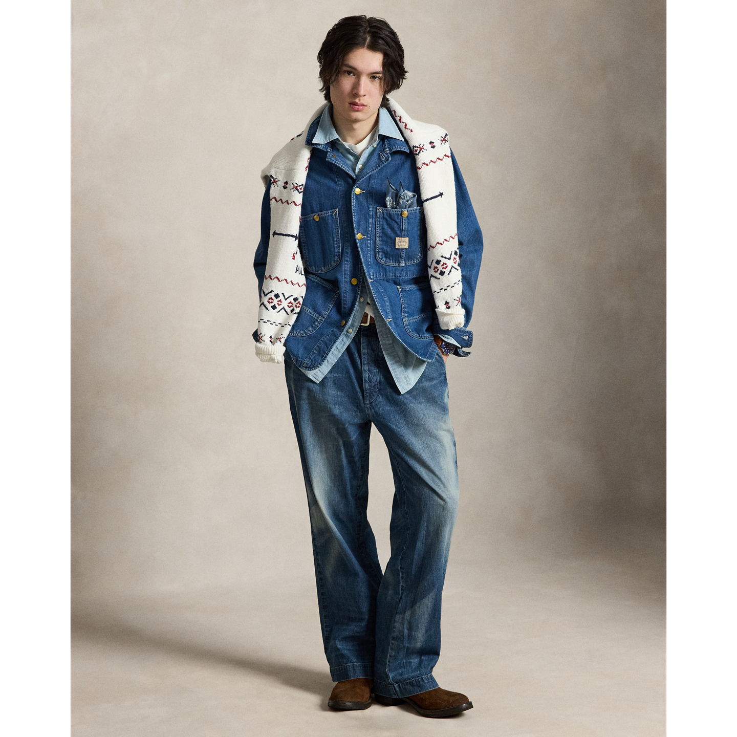 Мужские брюки Polo Ralph Lauren The Denim Big Chino, цвет: Индиго — фото 4