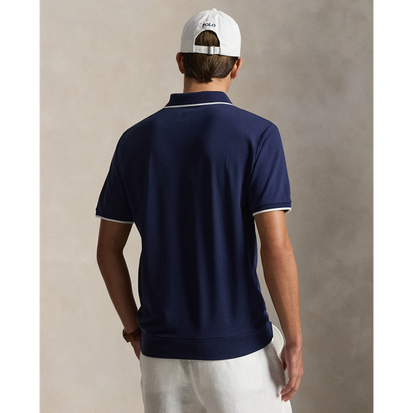 Newport Navy Classic Fit Stretch Mesh Zip Polo Shirt Polo Ralph Lauren 5