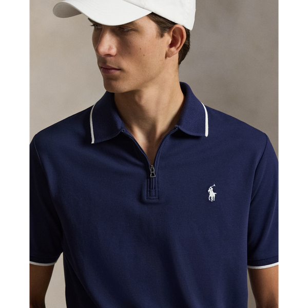 Newport Navy Classic Fit Stretch Mesh Zip Polo Shirt Polo Ralph Lauren 6