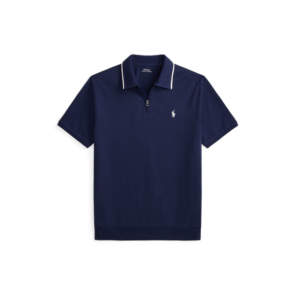 Newport Navy Classic Fit Stretch Mesh Zip Polo Shirt Polo Ralph Lauren 2