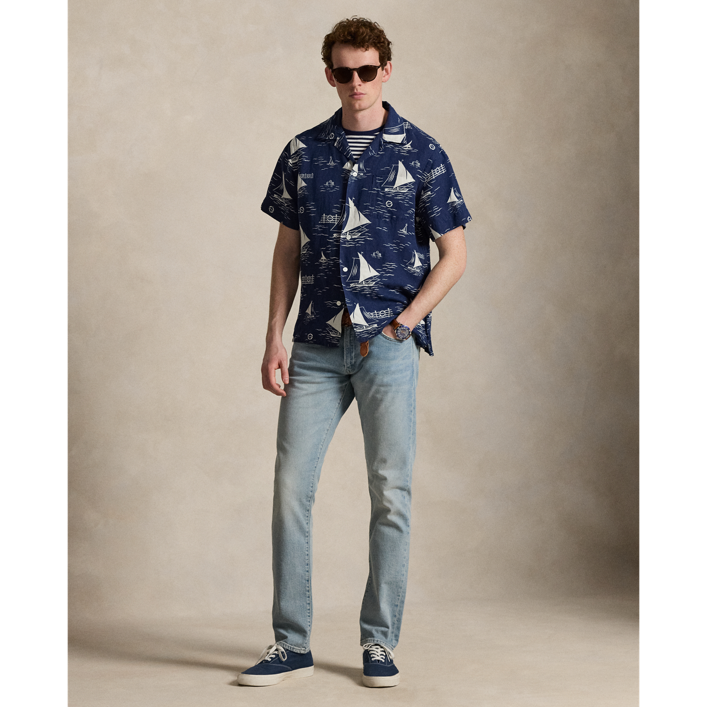 Мужские джинсы Polo Ralph Lauren Sullivan Slim Stretch, цвет: Светлый индиго — фото 5