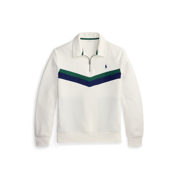 White Double-Knit Quarter-Zip Sweatshirt Polo Ralph Lauren 2