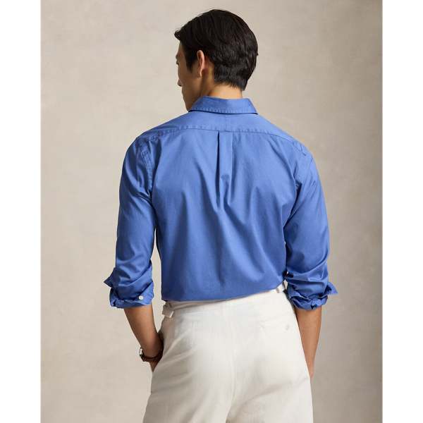 Camicia in twill ultraleggero Custom-Fit Polo Ralph Lauren in Blu Nimes 5