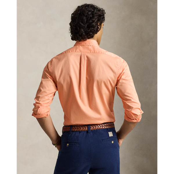 Camicia in twill ultraleggero Custom-Fit Polo Ralph Lauren in Papavero 5