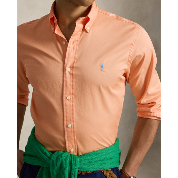 Camicia in twill ultraleggero Custom-Fit Polo Ralph Lauren in Papavero 6