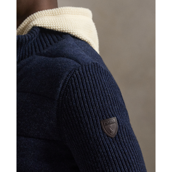 Indigo Wool-Cashmere Full-Zip Sweater Polo Ralph Lauren 6