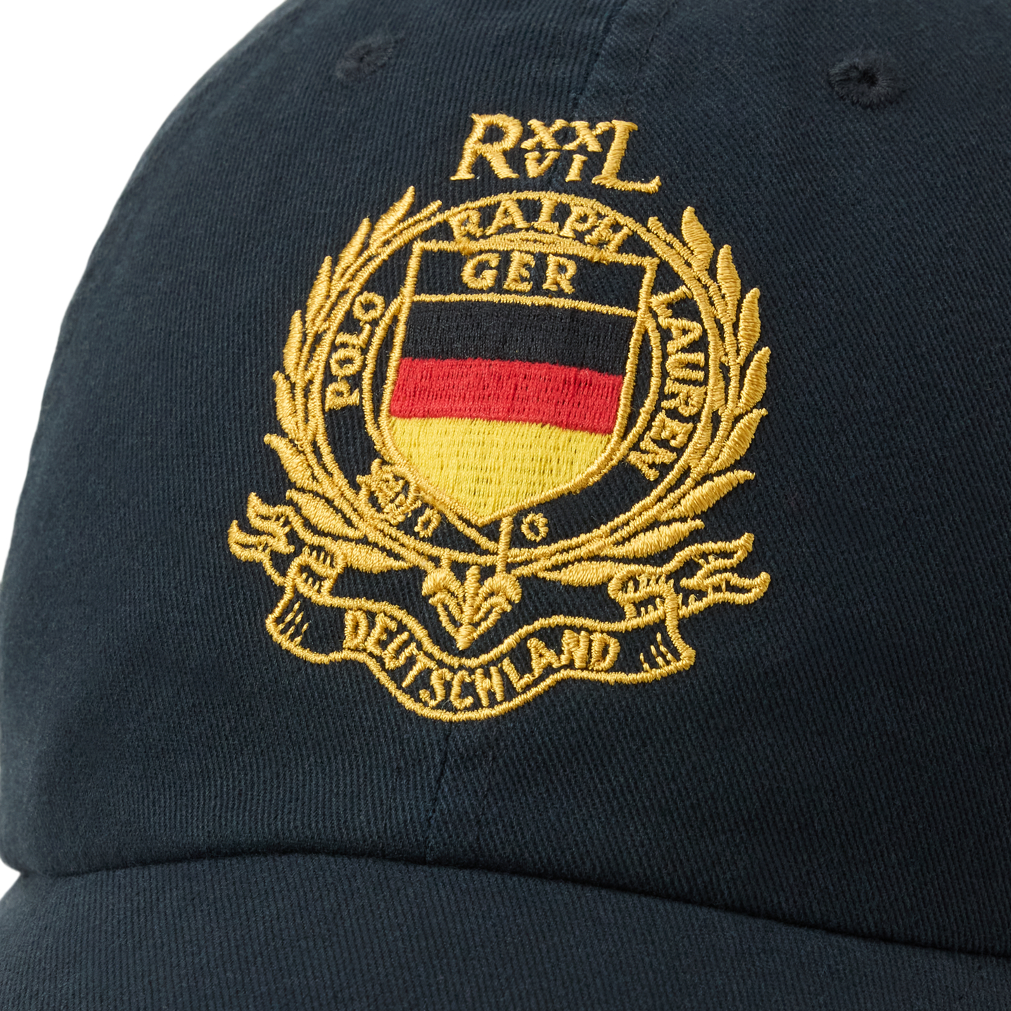 Мужская кепка Ralph Lauren Germany Twill Ball, цвет: Чёрный — фото 2