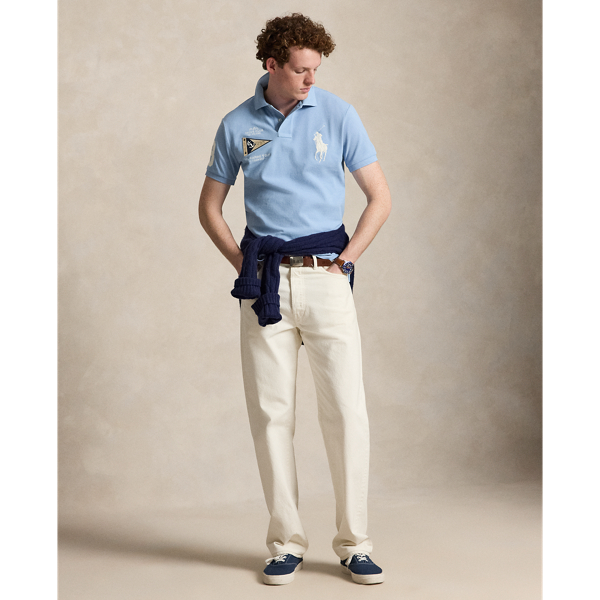 Polo Big Pony Custom Slim Fit Polo Ralph Lauren en Bleu poudre 4
