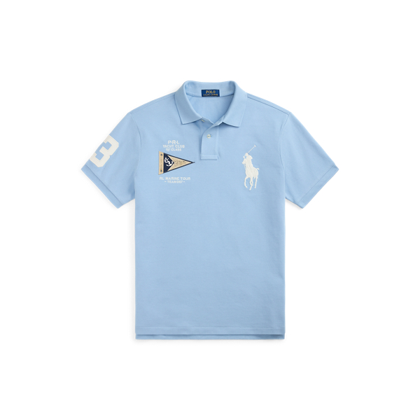 Polo Big Pony Custom Slim Fit Polo Ralph Lauren en Bleu poudre 2