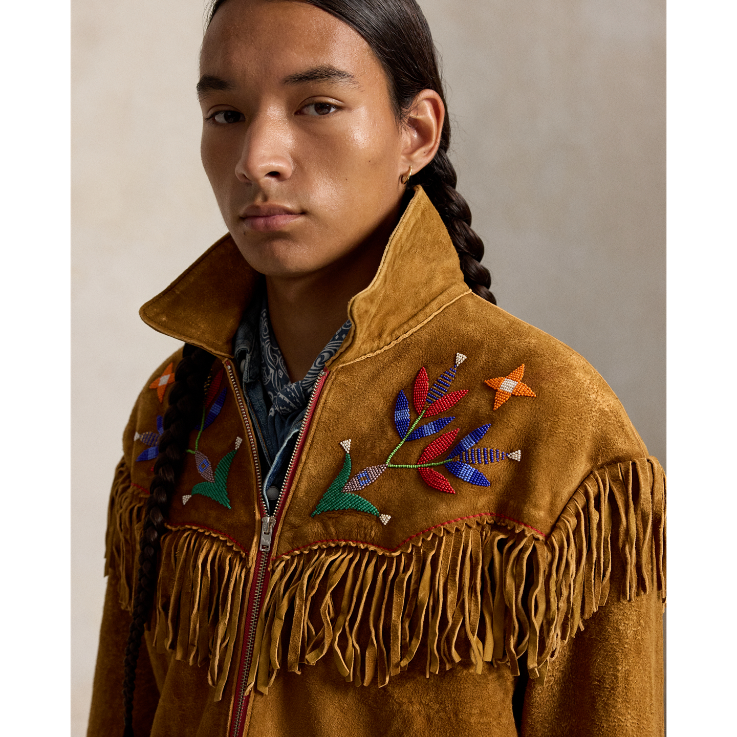 Мужская куртка Ralph Lauren PRL x TÓPA Standing Sage Fringe, цвет: Верблюжий — фото 4