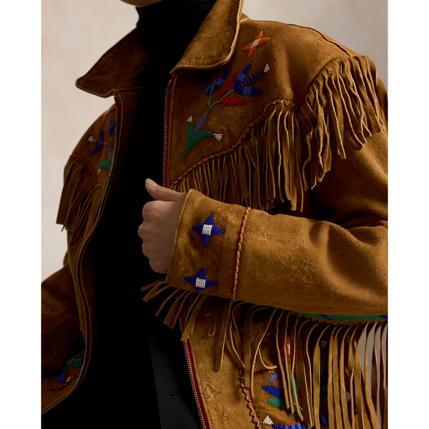 Мужская куртка Ralph Lauren PRL x TÓPA Standing Sage Fringe, цвет: Верблюжий — фото 5
