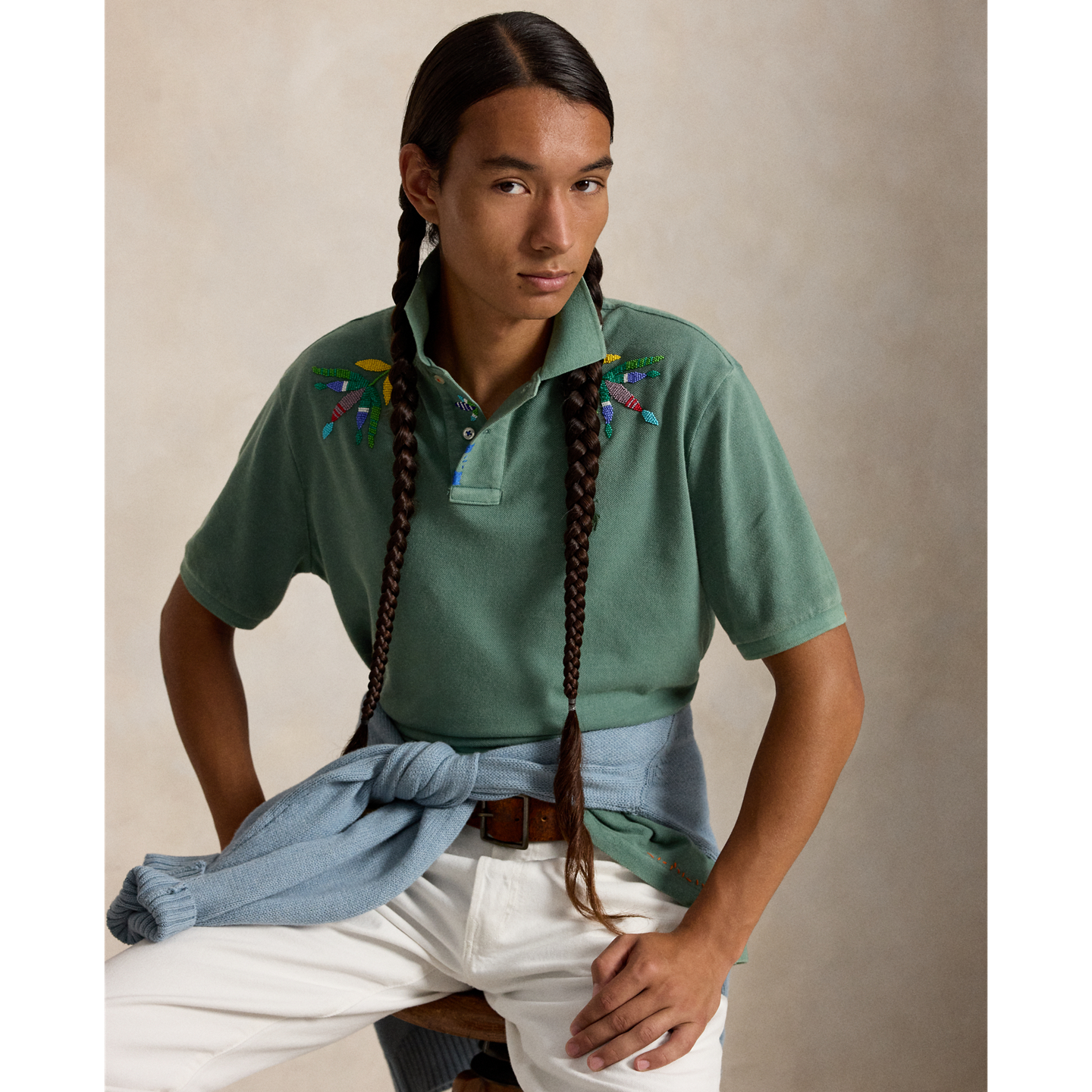 Мужское поло Ralph Lauren PRL x TÓPA Strong Sage Polo, цвет: Потёртый тёмно-зелёный — фото 1