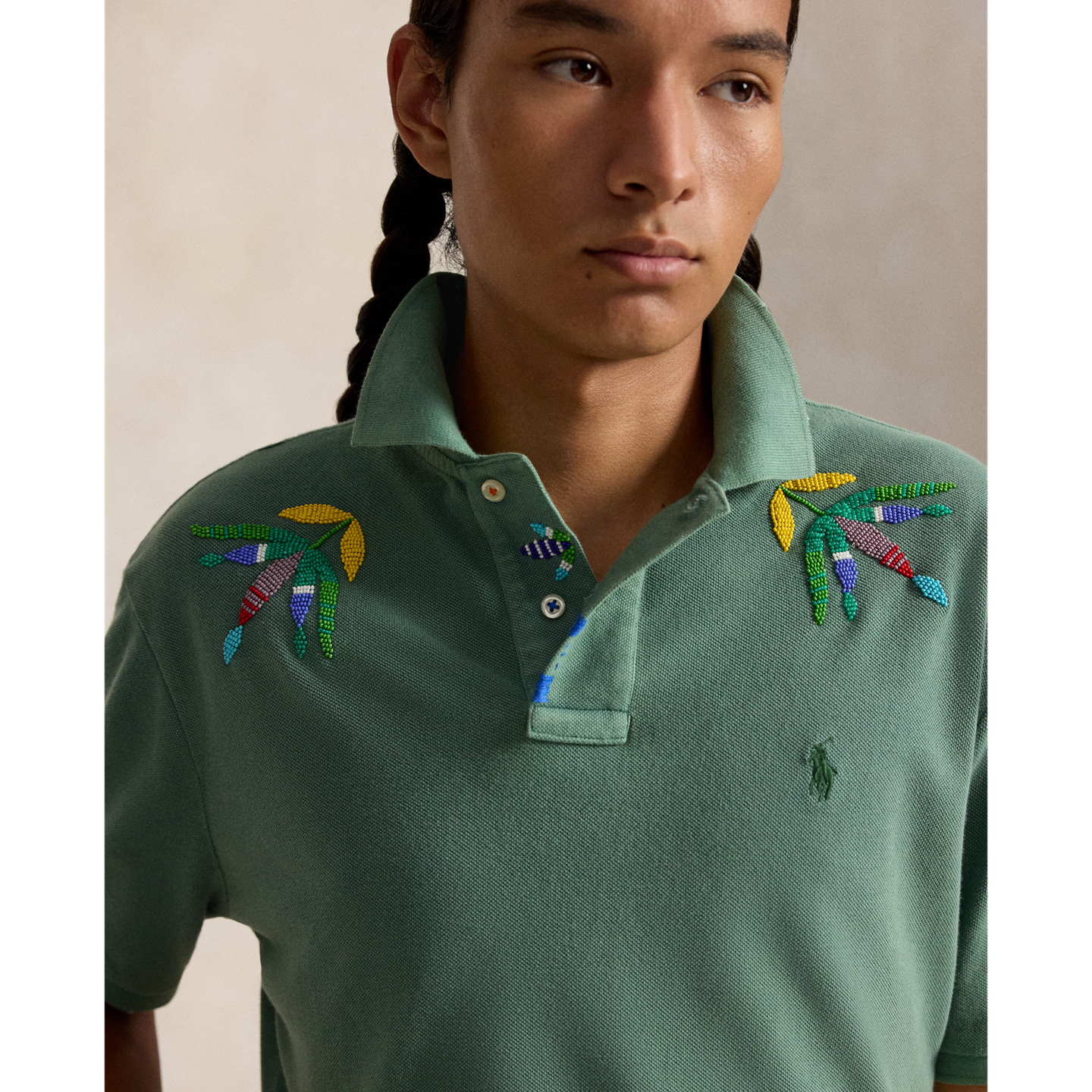 Мужское поло Ralph Lauren PRL x TÓPA Strong Sage Polo, цвет: Потёртый тёмно-зелёный — фото 4