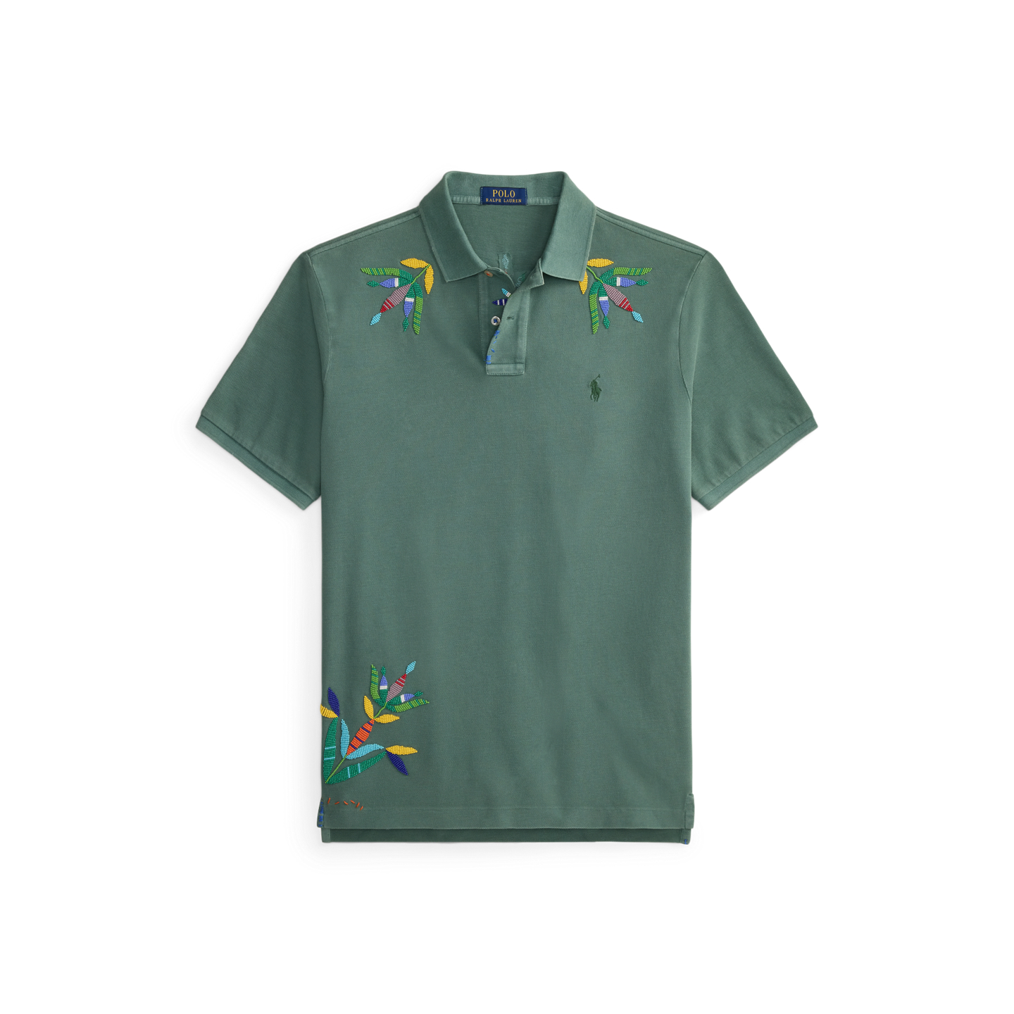 Мужское поло Ralph Lauren PRL x TÓPA Strong Sage Polo, цвет: Потёртый тёмно-зелёный — фото 8