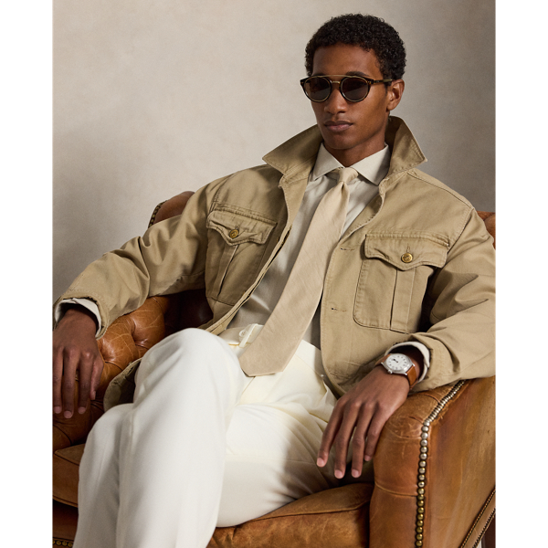 Expedition Dune Heather Custom Fit Performance Twill Shirt Polo Ralph Lauren 6