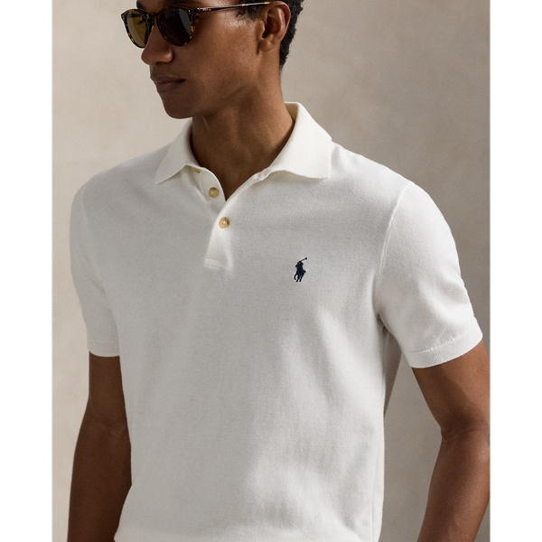 Deckwash White Cotton Polo-Collar Sweater Polo Ralph Lauren 6