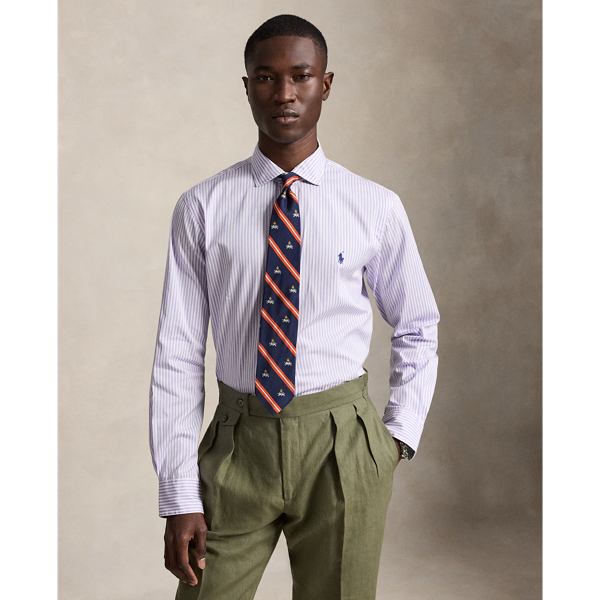 Custom Fit Striped Poplin Shirt