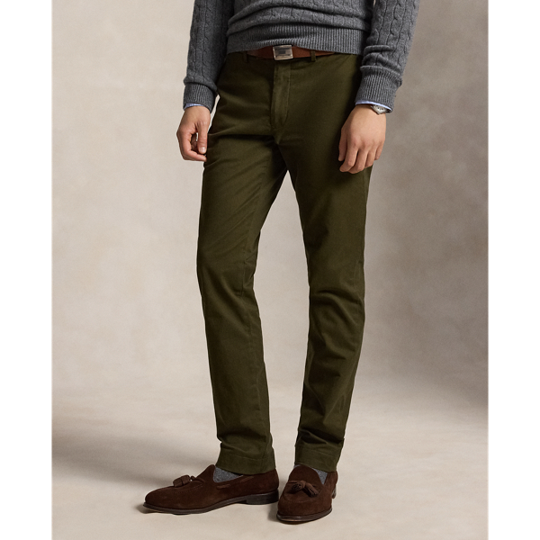 Dark Loden Greenwich Slim Fit Stretch Chino Trouser Polo Ralph Lauren 3