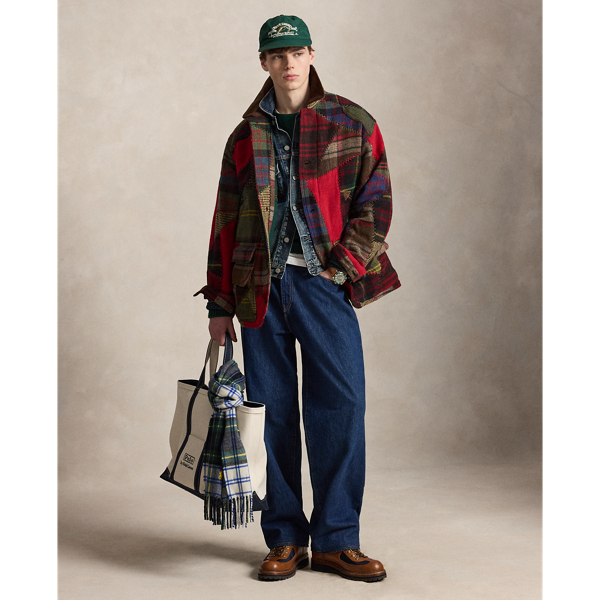 Patchwork Wool-Alpaca Utility Jacket