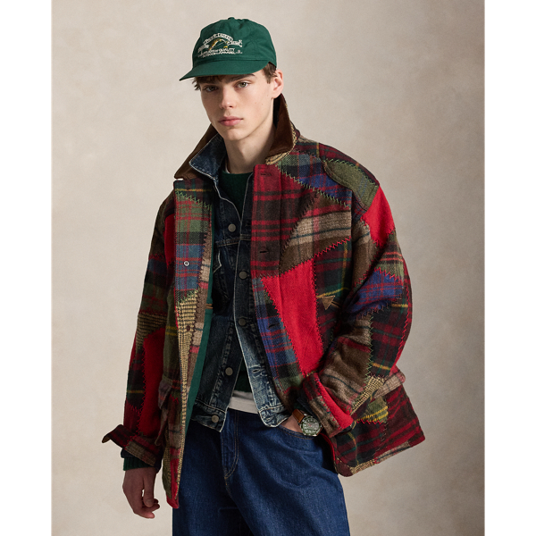 Patchwork Wool-Alpaca Utility Jacket