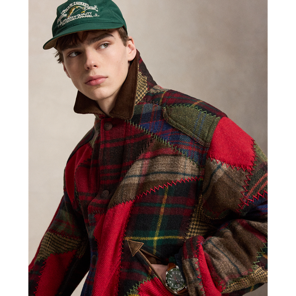 Patchwork Wool-Alpaca Utility Jacket