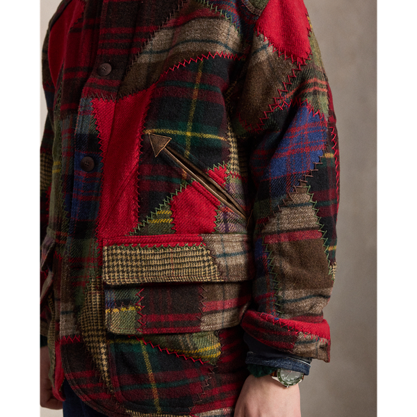 Patchwork Wool-Alpaca Utility Jacket
