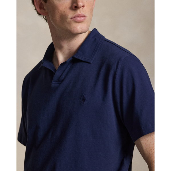 Newport Navy/Navy Standard Fit Cotton-Linen Polo Shirt Polo Ralph Lauren 6