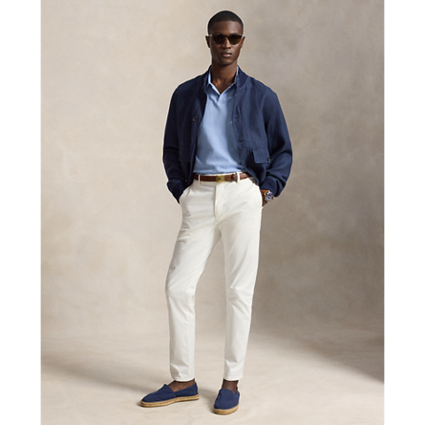 Мужские рубашки Ralph Lauren Standard Fit Cotton-Linen Polo Shirt