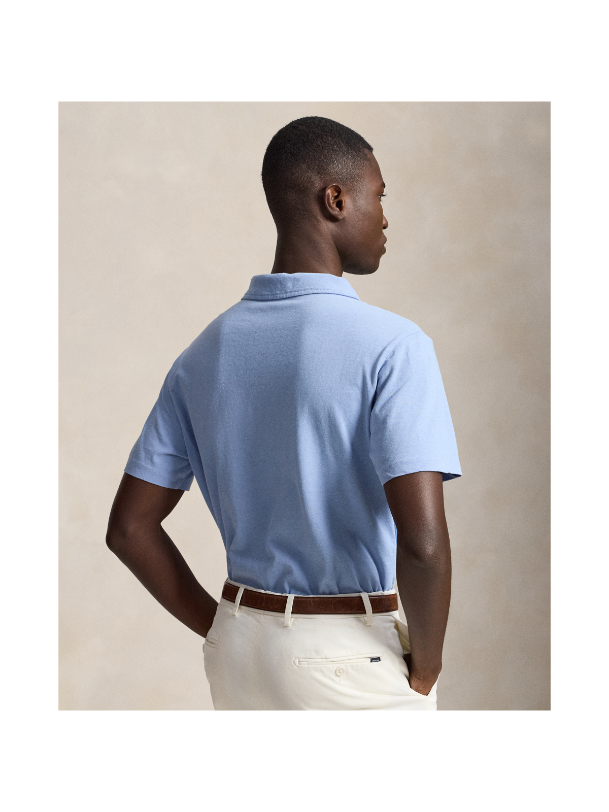 Мужские рубашки Ralph Lauren Standard Fit Cotton-Linen Polo Shirt — фото 2