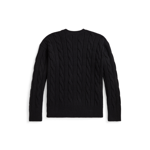 Polo Black Relaxed Fit Cable Wool-Blend Jumper Polo Ralph Lauren 2