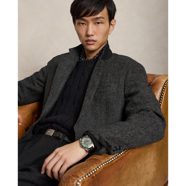 Relaxed Fit Cable Wool-Blend Jumper