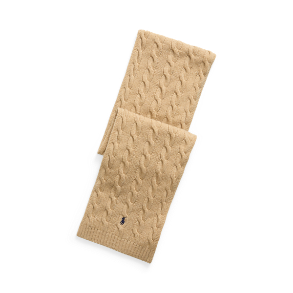 Cable-Knit Wool-Cashmere Scarf