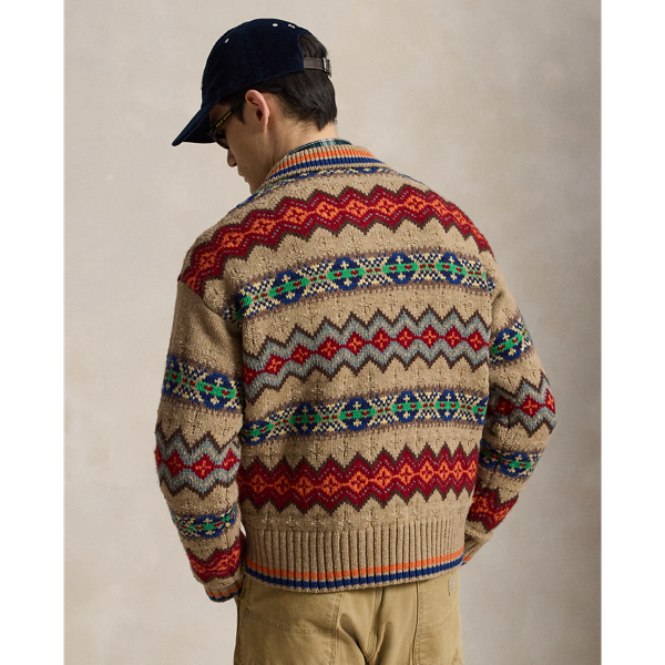 Fair Isle Wool-Blend Polo-Collar Jumper