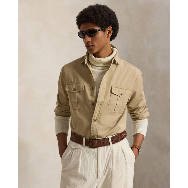 Classic Fit Washed Chino Workshirt