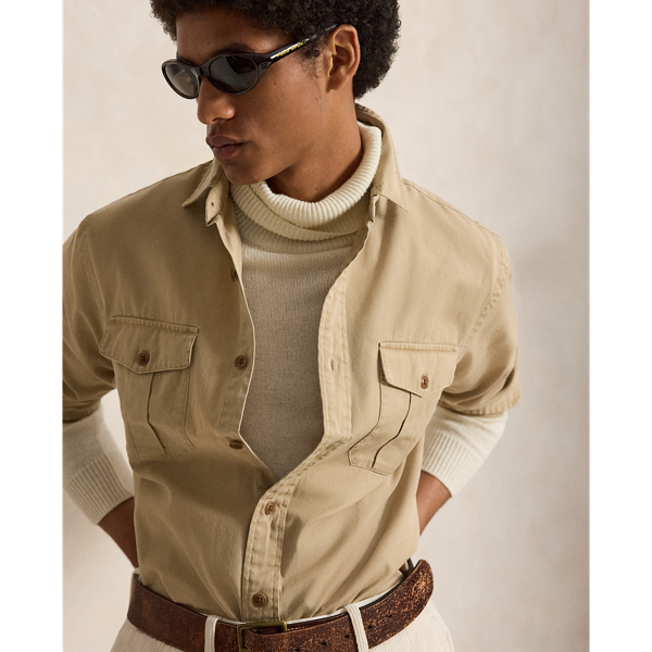 Classic Fit Washed Chino Workshirt