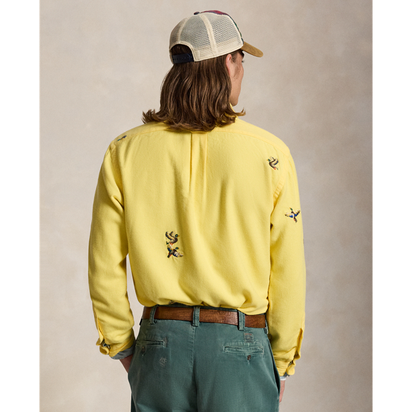 Classic Fit Duck-Embroidered Twill Shirt