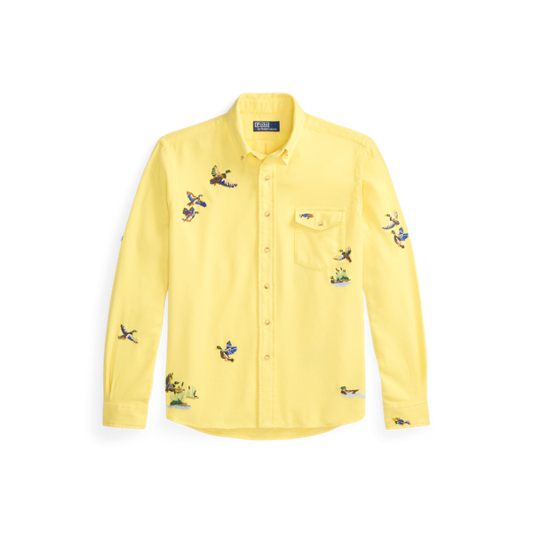 Classic Fit Duck-Embroidered Twill Shirt