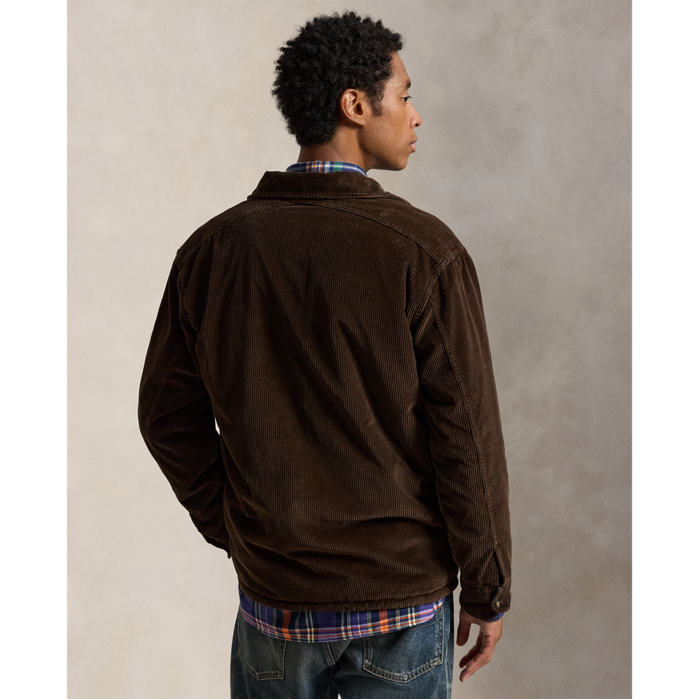 Мужская рубашка Ralph Lauren Fleece-Lined Corduroy Overshirt, цвет: Коричневый — фото 2