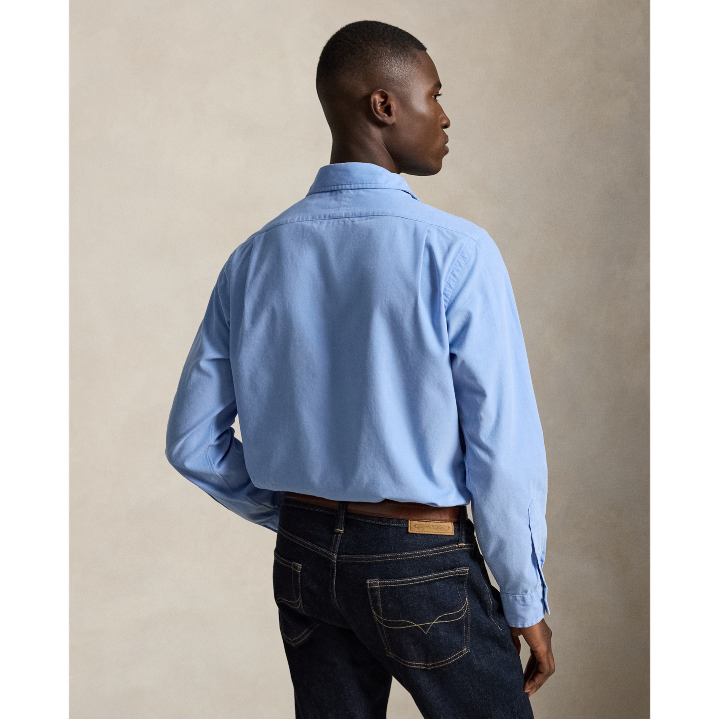 Мужская рубашка Ralph Lauren Classic Fit Corduroy, цвет: Шамбре синий — фото 2