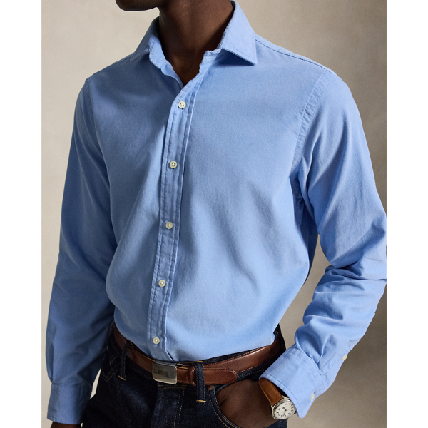 Chambray Blue Classic Fit Corduroy Shirt Polo Ralph Lauren 6