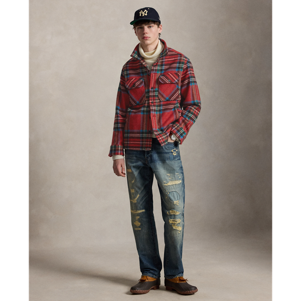 Classic Fit Plaid Wool Twill Overshirt