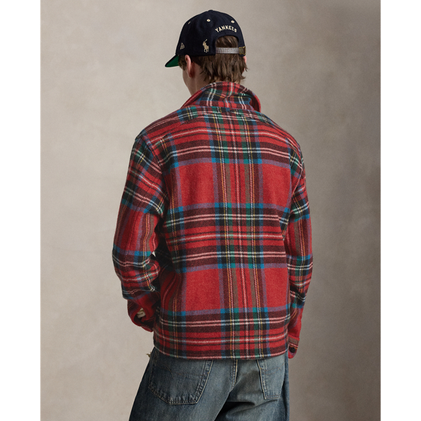 Classic Fit Plaid Wool Twill Overshirt