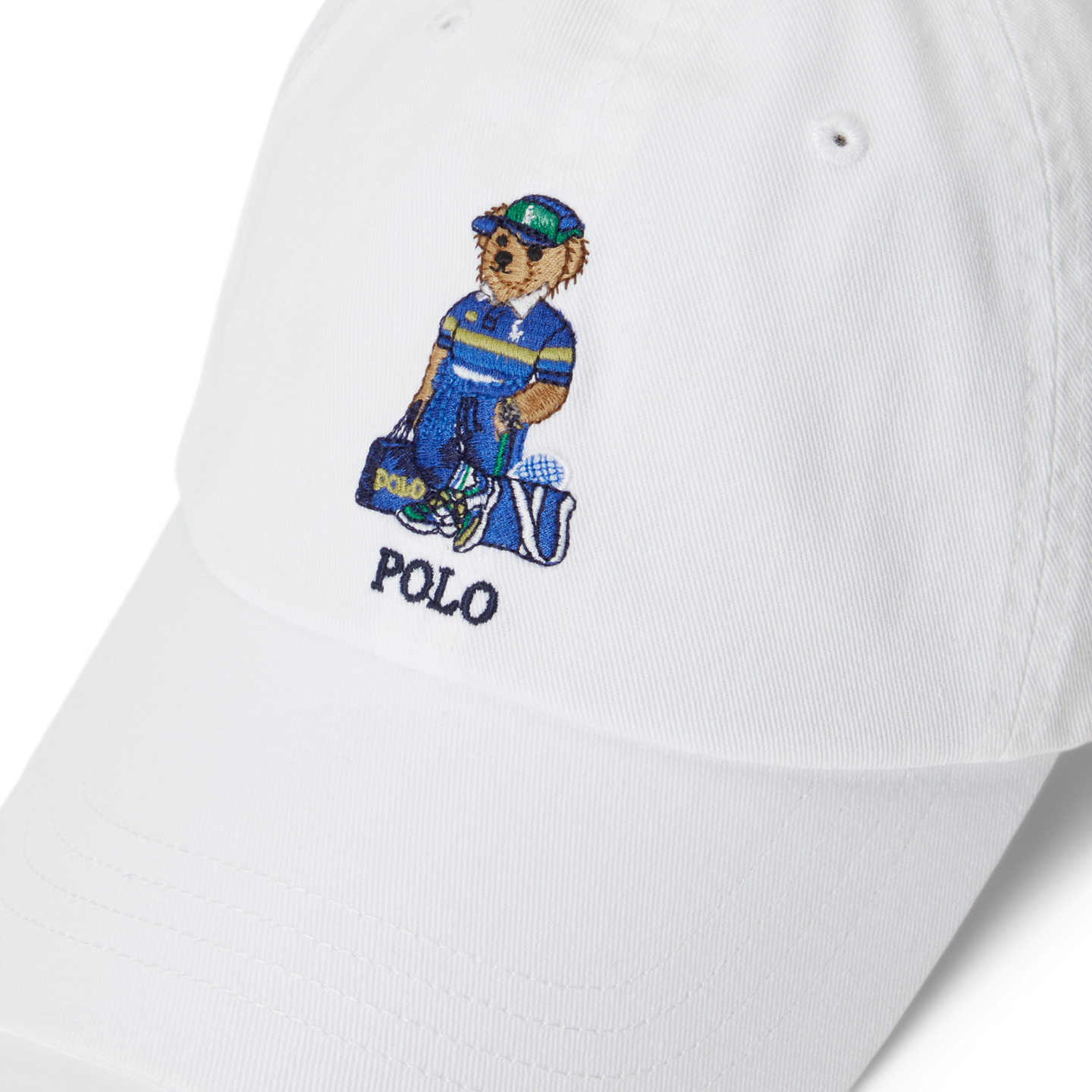 Мужская кепка Ralph Lauren US Open Polo Bear Chino Ball, цвет: Белый — фото 2