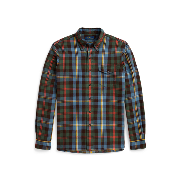 Classic Fit Plaid Brushed Oxford Shirt