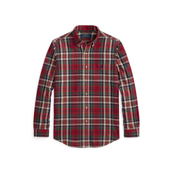 Classic Fit Plaid Brushed Oxford Shirt
